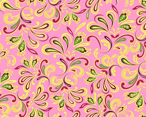 Pink & Green Flip Flop 100% Cotton BY THE YARD!!!