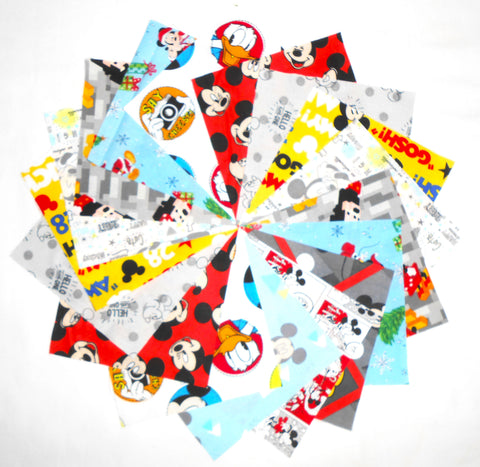 40 -5" Quilting Fabric Squares Mickey Medley/ 10 Prints 4 of each