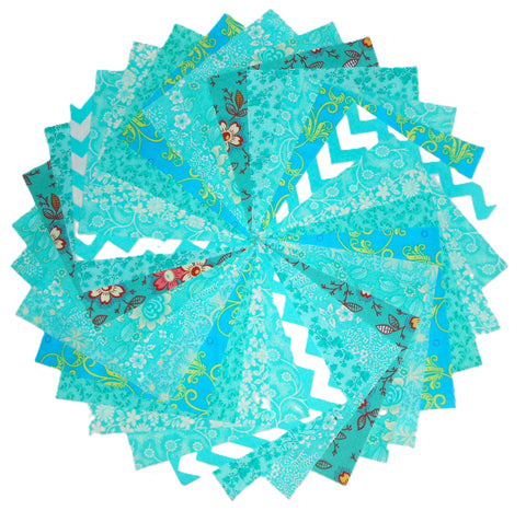 40 5 inch Quilting FABRIC squares WORLD OF AQUAS Charm pack