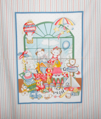 Nursery Rhyme Quilt Panel 36" X 43"