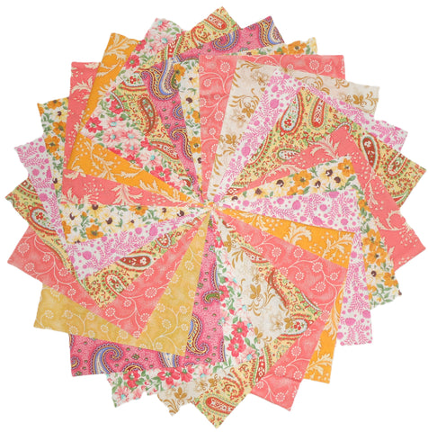 40 5" Quilting Fabric Squares BEAUTIFUL SPRING DAY/10 DIFFERENT 4 EA