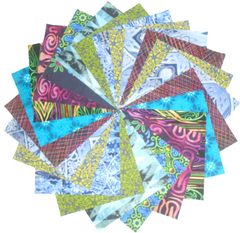 40 5 Inch Indigo Lake Quilting Square Prints by Benartex Prints Gorgeous!