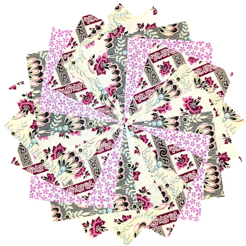 12 10 Inch Oriental Garden Layer Cake Quilting Square Prints by Benartex Prints Gorgeous!