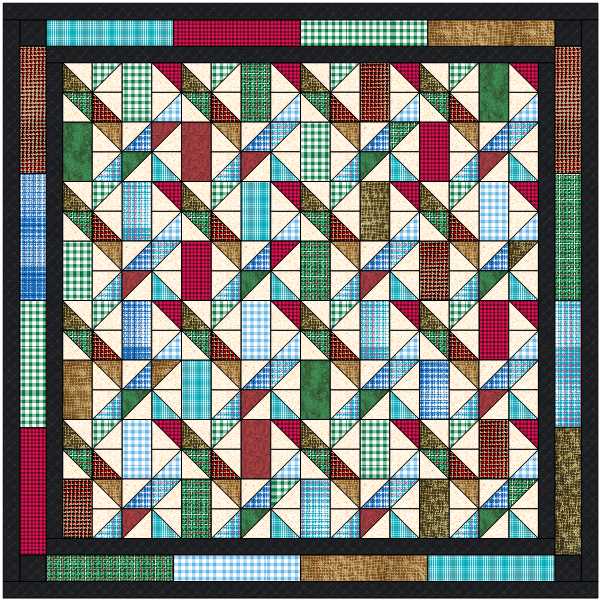 Easy Quilt Kit Ribbons & Bows Queen Size/Pre Cut & Ready to Sew