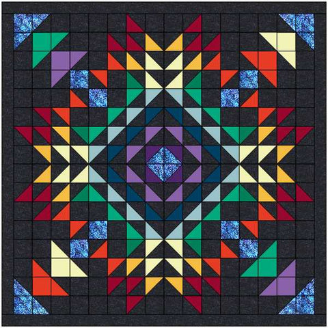 Easy Quilt Kit Shine Bright Midnight Star /Precut/Ready to Sew!!