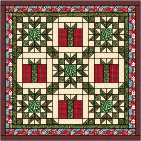 All Wrapped Up Christmas/ Precut Quilt Kit 70"X70"