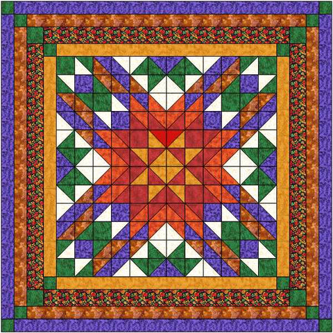 Quilt Kit/Autumn Star Queen/Pre-cut/Ready to Sew!!!/ Tonals & Autumn  Fabrics