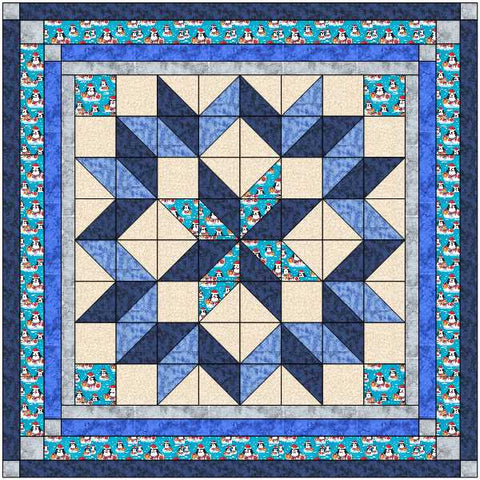 Quilt Kit/Carpenter Wheel/Merry Christmas/Pre-cut Fabrics Ready To Sew