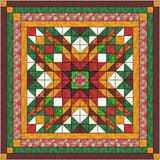 Quilt Kit Christmas Star Queen Beautiful Tonals and Christmas Prints/Pre Cut & Ready to Sew!!