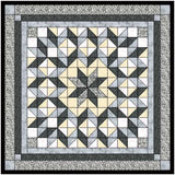 Easy Quilt Kit/Galaxy Star /Black and White /Pre-cut Fabrics Ready To Sew