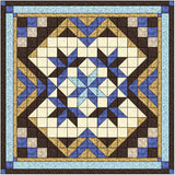 Easy Quilt Kit Heavens Variation Blue/Brown/Precut/Ready to Sew
