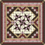 Easy Quilt Kit Heavens Variation Burgandy, Rose, Brown/Queen/Precut/Ready to Sew!!
