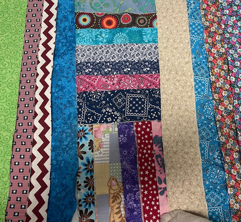 17  2.5" Quilting Fabric Jelly Roll Strips Misc Lot Patterns Vary