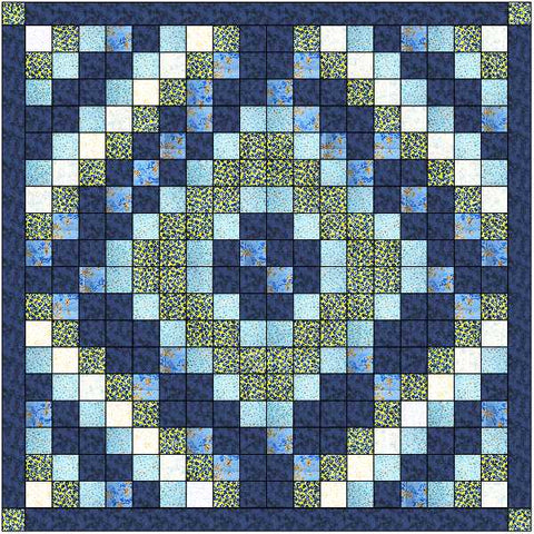 Nine Patch French Country Scrappy Diamond/Precut Fabrics Ready To Sew