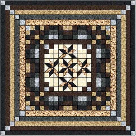 Nine Patch Starlily Neutral/Precut Fabrics Ready To Sew/King