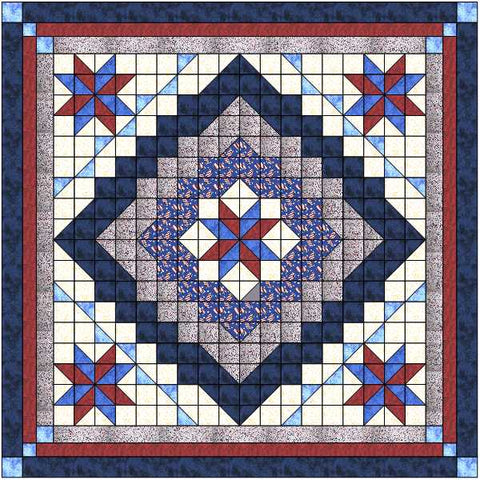 Patriotic Royal Medallion /Pre-cut Fabrics Ready To Sew