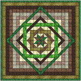 Easy Quilt Kit Tumbling Star/Green and Browns/Precut/Ready to Sew!!