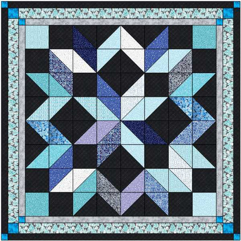 Quilt Kit Beautiful Winter Jewels Carpenter Star Queen Benartex Fabrics/Pre Cut & Ready to Sew!!