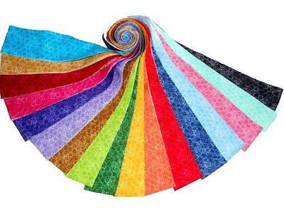 15  2.5" Quilting Fabric Jelly Roll Strips Beautiful Mixers Tonals 3 !!!!!