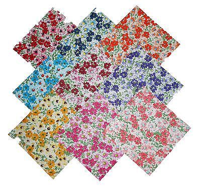 9 10" Quilting Fabric Layer Cake Squares  Flower Patch!! NEW ITEM/BUY IT NOW !!