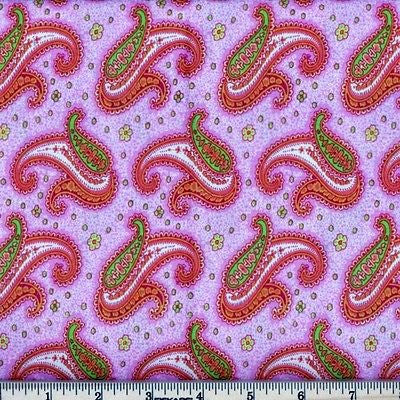 Flower Paisley Dance Pink/100% Cotton BY THE YARD!New Designs!!!