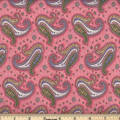 Flower Paisley Dance Rose/100% Cotton BY THE YARD!New Designs!!!