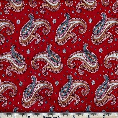 Flower Paisley Dance Red/100% Cotton BY THE YARD!New Designs!!!