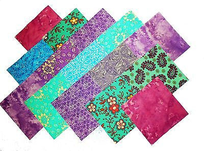 40 5 inch Quilting FABRIC squares Tranquil Day Charm pack