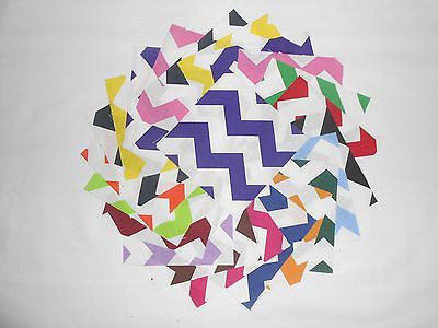60 5" Quilting Fabric Sqs/Beautiful Bright LARGE Chevron Charm Packs BUY IT NOW