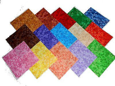 60 5 Quilting Fabric Squares Beautiful Razzle Dazzle Tonals