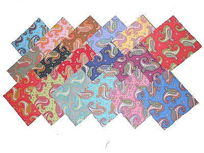 85 4 in Quilting Fabric Suquares Dancing Paisley-Buy It Now-NEW ITEM