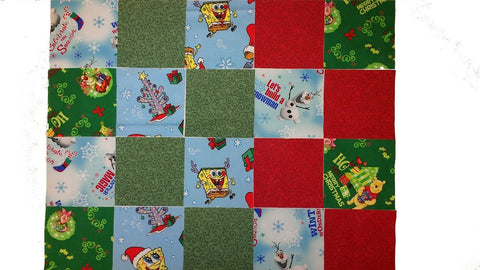 40 5" Quilting Fabric Sqs POOH ETC Fun Pack- NEW PATTERNS!Pooh,Spongebob/Olaf