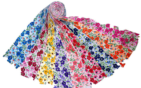 9 2.5" Quilting Fabric Jelly Roll Flower Patch New Item!!Buy It Now !!