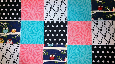 40 5" Quilting Fabric Sqs  Owls Pack!