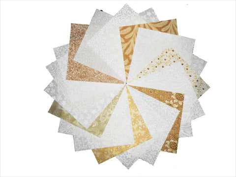 40 5 inch Quilting Fabric Squares Cream and Sugar/Neutrals/3  Gorgeous!!