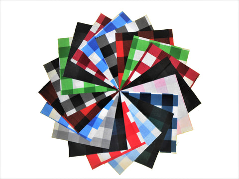 13 10 inch Quilting Fabric Layer CakeSquares Buffalo Check 13 Colorways