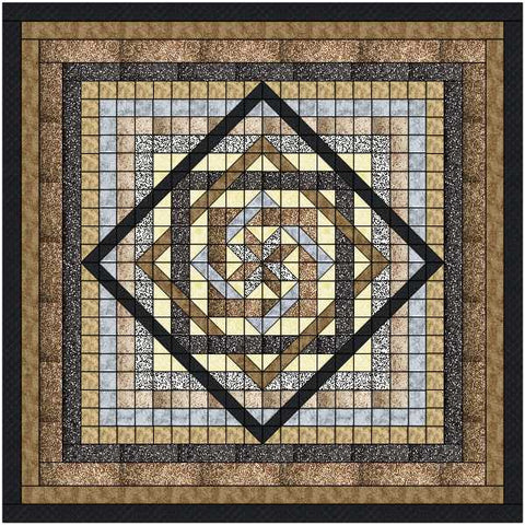 Easy Quilt Kit Tumbling Star King/Tan and Grays/Precut/Ready to Sew!…