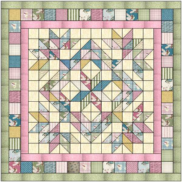 Easy Quilt Kit A Wooley Garden Chic/Precut/Ready to Sew!! Material Maven Quilting