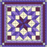 Quilt Kit/Carpenter Wheel/Purple Passion/Pre-cut Fabrics Ready To Sew