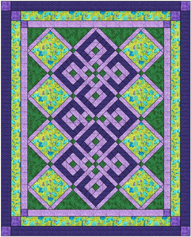 Quilt Kit Celtic Roads Purple and Green