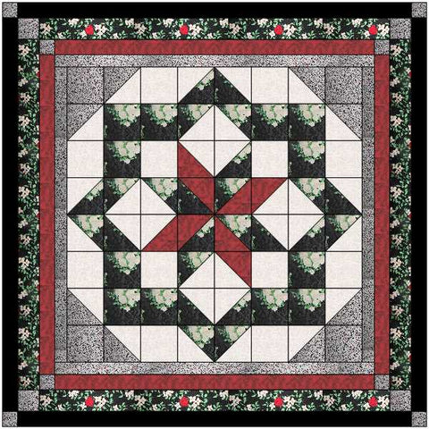 Quilt Kit Constellation Red, Black & White Queen