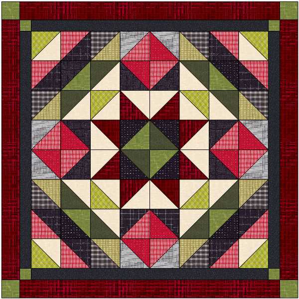 Quilt Kit Christmas Star Pre-Cut/ Ready to Sew Squares/Tonals