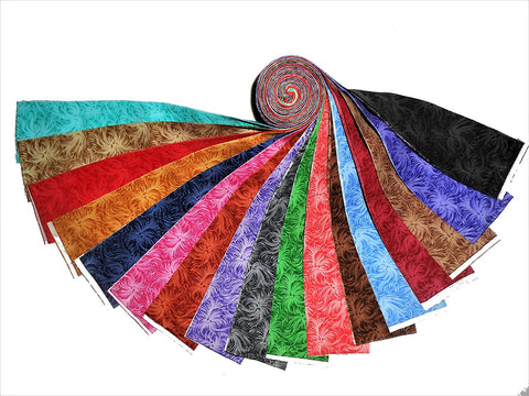 15 2.5 Inch  Quilting Fabric Jelly Roll Daydream Textured Tonals