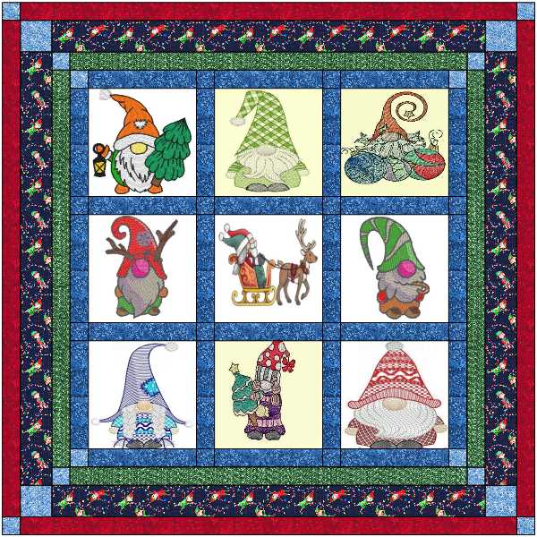 Christmas Gnomes Embroidery Kit - 63784555