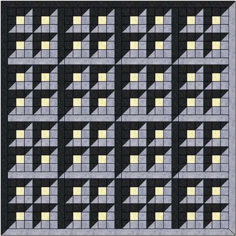 Labyrinth Black & Gray/Quilt Kit/Precut/Ready to Sew!!