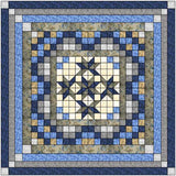 Nine Patch Starlily Blue & Brown/Precut Fabrics Ready To Sew