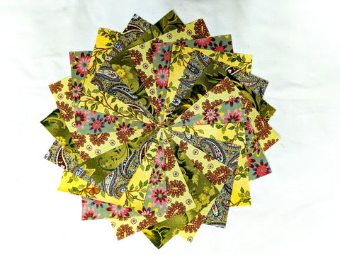 10 10 Inch Greek Garden Quilting Square Prints