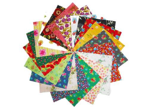 100 4" Quilting Fabric Sqs/Beautiful Among the Flowers Charm Pack BUY IT NOW!!