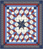 Quilt Kit Patriotic Galaxy Star Twin Precut  Benartex Fabric and Tonals