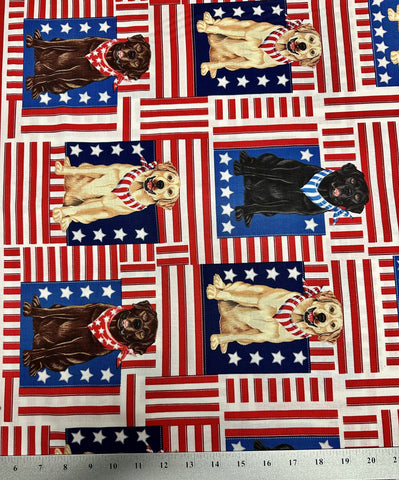 Patriotic Dogs by the yard